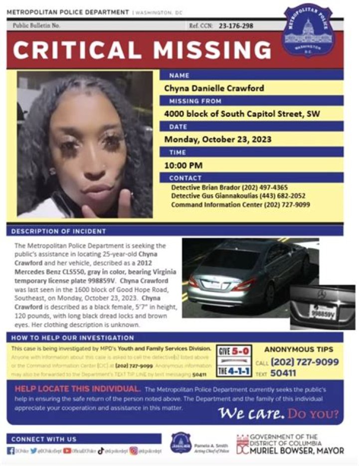 Missing Chyna Crawford Update, Help Police Find Chyna Crawford